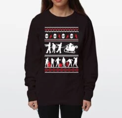Zombie Christmas Sweater. Sweatshirt, Hoodie, Jumper, Cute, Xmas Novelty, Jumper, Zombies Dead, Apocalypse, Santa Festive Jumper