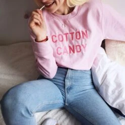 Cotton Candy Unisex Embroidered Sweatshirt. Hoodie, Jumper, Cute, Candyfloss, Novelty, Jumper, Candies, Candy Lover, Fair -Fashion Clothing Store il fullxfull.1237172492 gttc