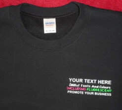 CUSTOM Printed SWEATSHIRT Personalised Text On BOTH Sides - Top Quality PolyCotton Crew Neck Sweat Shirt Jumper. Various Sizes And Colours. -Fashion Clothing Store il fullxfull.1287436240 tmz6