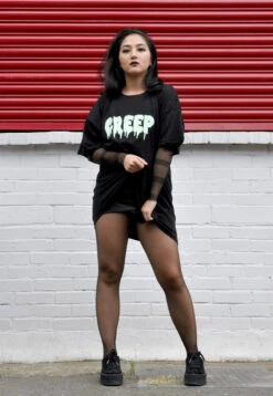 Glow In The Dark Creep Black Halloween T-Shirt -Fashion Clothing Store il fullxfull.1375504843 c6c1