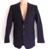 Men's Vintage ASINGHALL BlueMerino Wool Striped Blazer Suit Jacket M Pit To Pit 21.75in 55cm