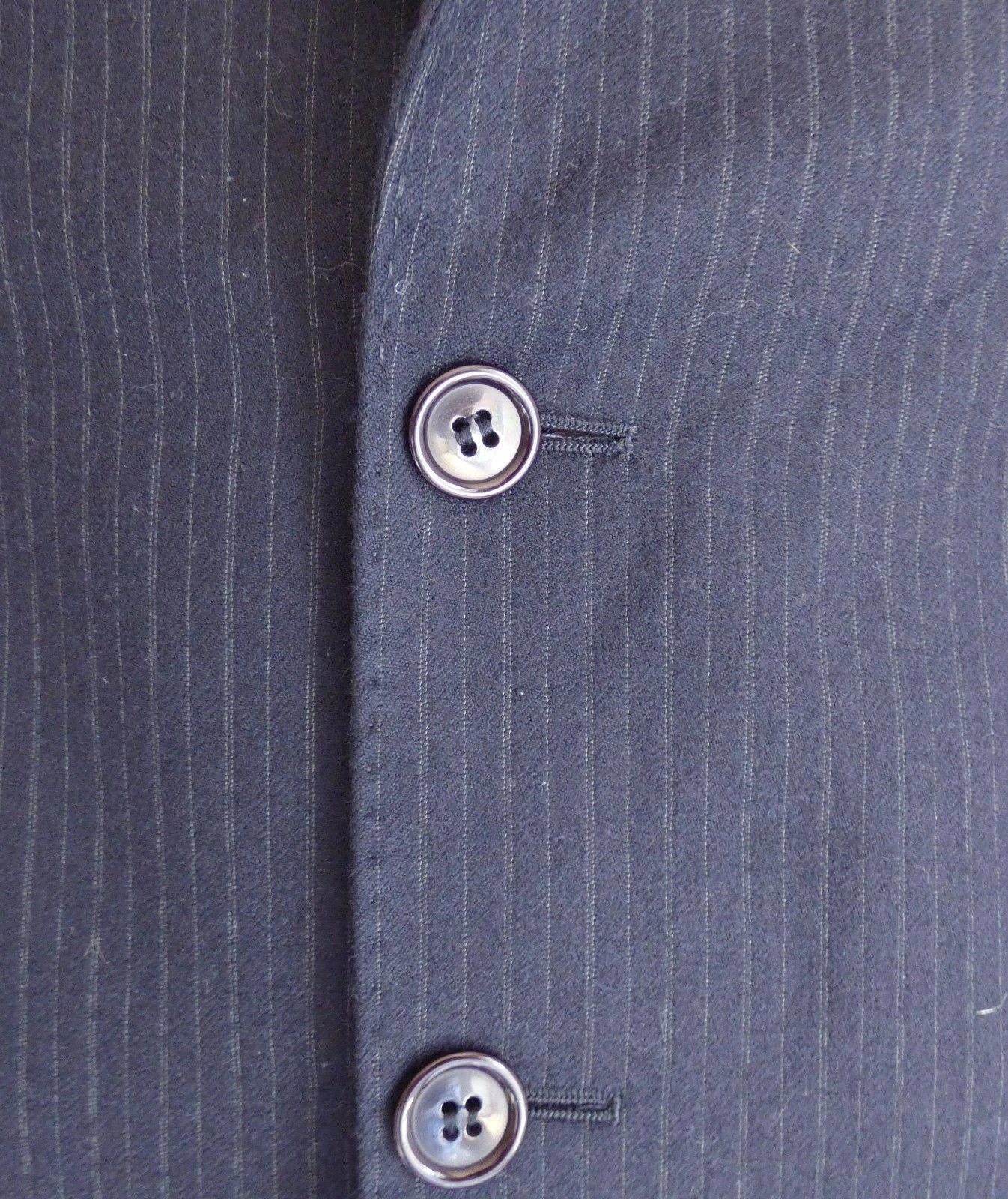 Men's Vintage ASINGHALL BlueMerino Wool Striped Blazer Suit Jacket M Pit To Pit 21.75in 55cm 3 Men's Vintage ASINGHALL BlueMerino Wool Striped Blazer Suit Jacket M Pit To Pit 21.75in 55cm - Image 3