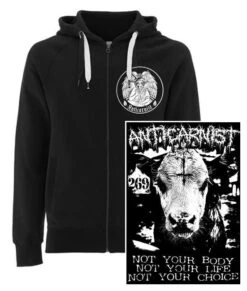 Vegan Hoodie, Vegan Hooded Top, Vegan Hood, Vegan Sweatshirt, Vegan Sweater, 'Not Yours' Sweatshirt, Anticarnist, Vegan Clothing