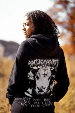 Vegan Hoodie, Vegan Hooded Top, Vegan Hood, Vegan Sweatshirt, Vegan Sweater, 'Not Yours' Sweatshirt, Anticarnist, Vegan Clothing -Fashion Clothing Store il fullxfull.1652066650 5bb1