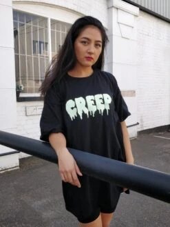 Glow In The Dark Creep Black Halloween T-Shirt -Fashion Clothing Store il fullxfull.1685093231 ryo6