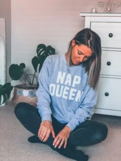 Nap Queen Sweatshirt Sweater Jumper High Quality WATER BASED PRINT Super Soft Fleece Lined Unisex Worldwide Ship Sleep Sleeping Naps Chill -Fashion Clothing Store il fullxfull.1804898740 rbne