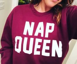 Nap Queen Sweatshirt Sweater Jumper High Quality WATER BASED PRINT Super Soft Fleece Lined Unisex Worldwide Ship Sleep Sleeping Naps Chill -Fashion Clothing Store il fullxfull.1852370231 b01b