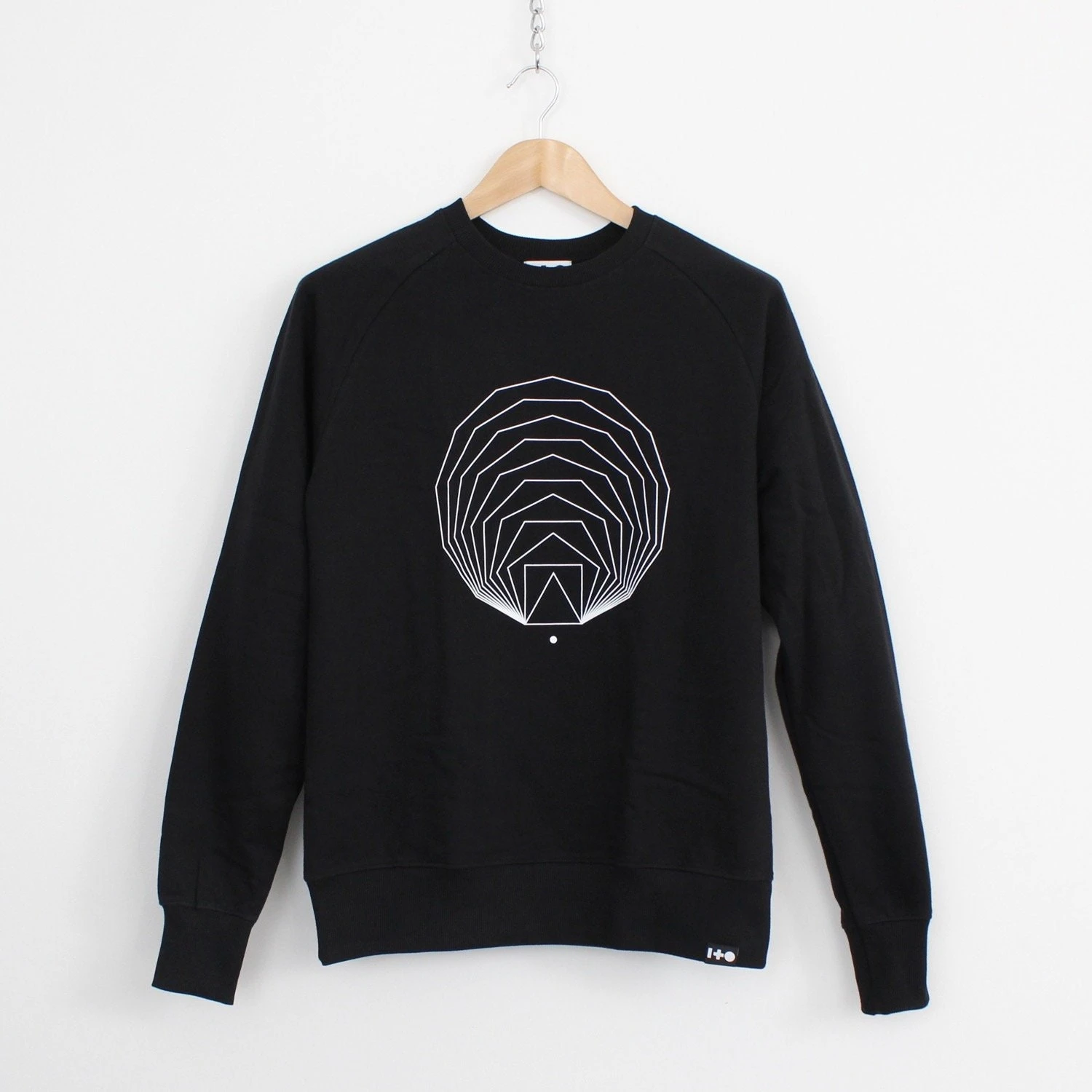 Black Geometric Sweatshirt, Sacred Geometry Jumper, Organic Cotton Sweater, Math Print Shirt, Black Graphic Sweatshirt 4 Black Geometric Sweatshirt, Sacred Geometry Jumper, Organic Cotton Sweater, Math Print Shirt, Black Graphic Sweatshirt - Image 4