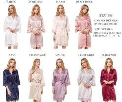Bridesmaid Robe, Bridal Robe, Satin Lace Robe, Wedding Robe, Bridal Pjs, Personalised Robe, Bridal Gown, Bridal Gown, Floral Robe -Fashion Clothing Store il fullxfull.1932425237 sxoi