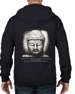 Buddha Vegetarian Quote Full Zip Hoodie