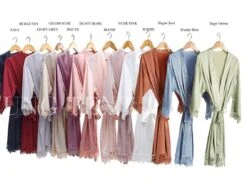 Bridesmaid Robe, Bridal Robe, Satin Lace Robe, Wedding Robe, Bridal Pjs, Personalised Robe, Bridal Gown, Bridal Gown, Floral Robe -Fashion Clothing Store il fullxfull.2126435022 m3z3