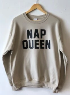 Nap Queen Sweatshirt Sweater Jumper High Quality WATER BASED PRINT Super Soft Fleece Lined Unisex Worldwide Ship Sleep Sleeping Naps Chill -Fashion Clothing Store il fullxfull.2154735870 3xlj