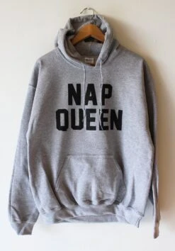 NAP QUEEN Hoodie Hooded Sweatshirt High Quality Water Based Print Soft Fleece Lined Unisex Worldwide Ship And Sizes Nap Sleep Lazy Rest -Fashion Clothing Store il fullxfull.2154766986 agjm