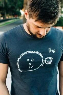 Children's Drawing T Shirt - Daddy T-shirt - Dad Personalised Tee - Childs Own Drawing - Adult Unisex Top - Fathers Day Gift