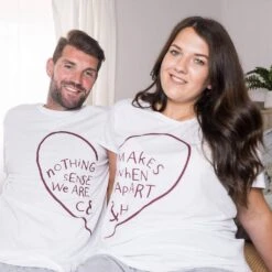 Couples Pyjamas - Valetines Pajamas - Valentines Gifts - Personalised Pyjamas - Gifts For Couples - Valentines PJs - Nothing Makes Sense PJs