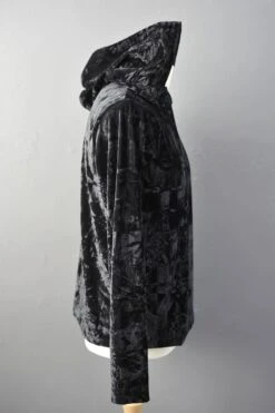 Mens Black Crushed Velvet Hoodie, Nu Goth Pullover, 13 Mens Black Crushed Velvet Hoodie, Nu Goth Pullover, -Fashion Clothing Store il fullxfull.2241299591 7urk