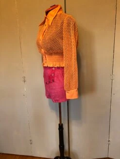 1970s Pink Velour Hot Pants Shorts Velvet Sz M Glam Rock -Fashion Clothing Store il fullxfull.2243585686 rjwt