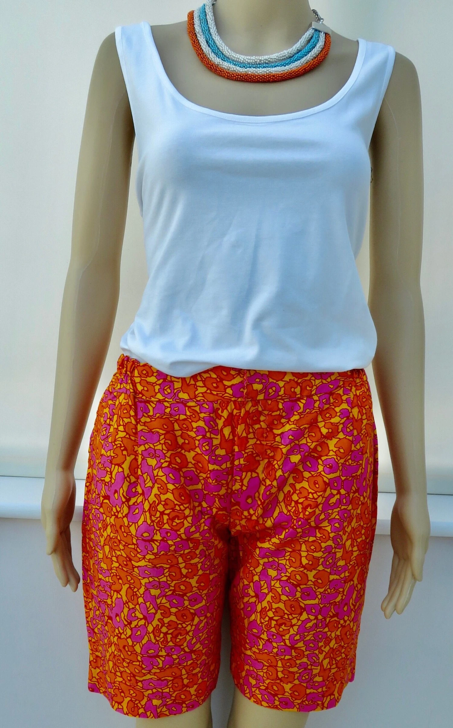 Ankara African Print Shorts Kente Pattern Size 12 2 Ankara African Print Shorts Kente Pattern Size 12 - Image 2