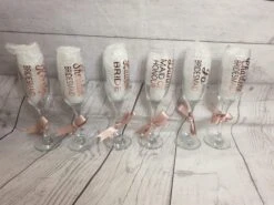 Wedding Gift Set. A Flute, White Wooden Clothing Hanger And A Robe Set. 15 Wedding Gift Set. A Flute, White Wooden Clothing Hanger And A Robe Set. -Fashion Clothing Store il fullxfull.2491178970 j4nd