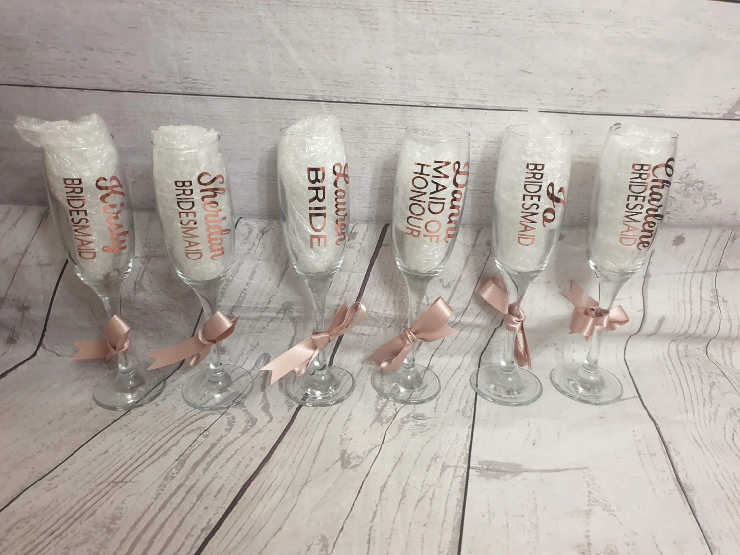 Wedding Gift Set. A Flute, White Wooden Clothing Hanger And A Robe Set. 7 Wedding Gift Set. A Flute, White Wooden Clothing Hanger And A Robe Set. - Image 7