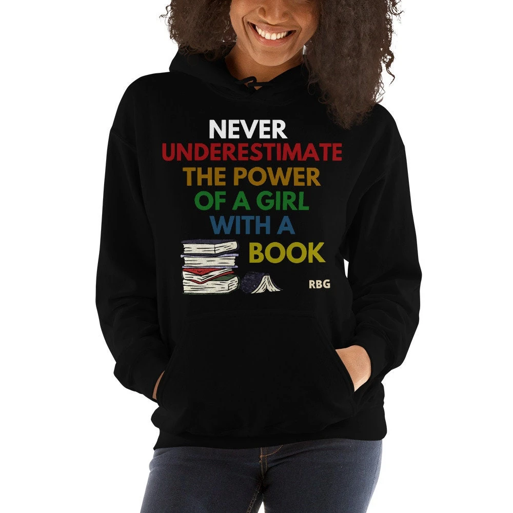 Retro Never Underestimate The Power Of A Girl With A Book RGB Hoodie RBG Quotes Shirt Feminist Hoodie Gift Inspirational Ruth Bader Ginsburg 2 Retro Never Underestimate The Power Of A Girl With A Book RGB Hoodie RBG Quotes Shirt Feminist Hoodie Gift Inspirational Ruth Bader Ginsburg - Image 2