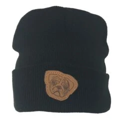 Pug Gifts, Beanie Ski Hat With Sewn On, Laser Etched Badge. -Fashion Clothing Store il fullxfull.2593539899 6q2s