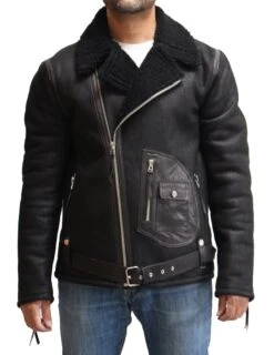 Mens Sheepskin Cross Zip Biker Jacket With Unique Patch Pocket Design And Waist Belt. Available In Black And Tan 18 Mens Sheepskin Cross Zip Biker Jacket With Unique Patch Pocket Design And Waist Belt. Available In Black And Tan -Fashion Clothing Store il fullxfull.2617271918 70pw