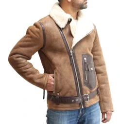 Mens Sheepskin Cross Zip Biker Jacket With Unique Patch Pocket Design And Waist Belt. Available In Black And Tan 14 Mens Sheepskin Cross Zip Biker Jacket With Unique Patch Pocket Design And Waist Belt. Available In Black And Tan -Fashion Clothing Store il fullxfull.2664928975 7xve