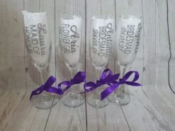 Wedding Gift Set. A Flute, White Wooden Clothing Hanger And A Robe Set. 11 Wedding Gift Set. A Flute, White Wooden Clothing Hanger And A Robe Set. -Fashion Clothing Store il fullxfull.3027387648 dd28