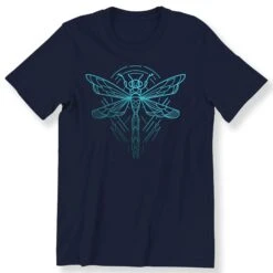Dragonfly Neon Blue Men's Ladies T-shirt Abstract Dragonfly Top Nice Gift T-shirt -Fashion Clothing Store il fullxfull.3105414402 fw4r