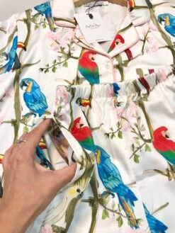 Tropical Summer Birds Design Women Short Sleeves Long Pants Pajamas Set - Satin Silk, Very Soft And Silky 15 Tropical Summer Birds Design Women Short Sleeves Long Pants Pajamas Set - Satin Silk, Very Soft And Silky -Fashion Clothing Store il fullxfull.3136651393 ot03