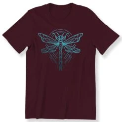 Dragonfly Neon Blue Men's Ladies T-shirt Abstract Dragonfly Top Nice Gift T-shirt -Fashion Clothing Store il fullxfull.3153131687 94ye