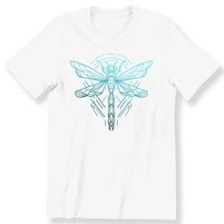 Dragonfly Neon Blue Men's Ladies T-shirt Abstract Dragonfly Top Nice Gift T-shirt -Fashion Clothing Store il fullxfull.3153131785 fifq