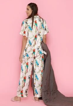 Tropical Summer Birds Design Women Short Sleeves Long Pants Pajamas Set - Satin Silk, Very Soft And Silky 19 Tropical Summer Birds Design Women Short Sleeves Long Pants Pajamas Set - Satin Silk, Very Soft And Silky -Fashion Clothing Store il fullxfull.3214962883 6ccg