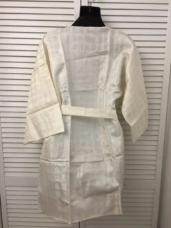 Short Robe Or Jacket Oriental Embossed Pattern In Cream Beige W/ Black Satin Trim Self Belt Side Pocket Never Worn Vintage Oriental Style 16 Short Robe Or Jacket Oriental Embossed Pattern In Cream Beige W/ Black Satin Trim Self Belt Side Pocket Never Worn Vintage Oriental Style -Fashion Clothing Store il fullxfull.3216663460 iz5a