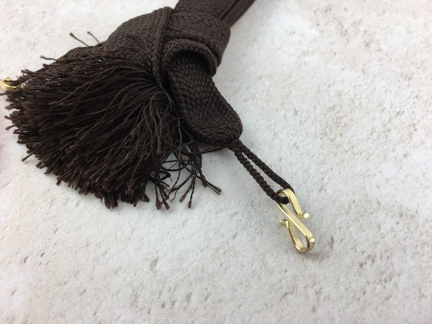 Japanese Haori Himo Cords Ties For Men, Brown, Vintage, For Haori Jacket Kimono 3 Japanese Haori Himo Cords Ties For Men, Brown, Vintage, For Haori Jacket Kimono - Image 3