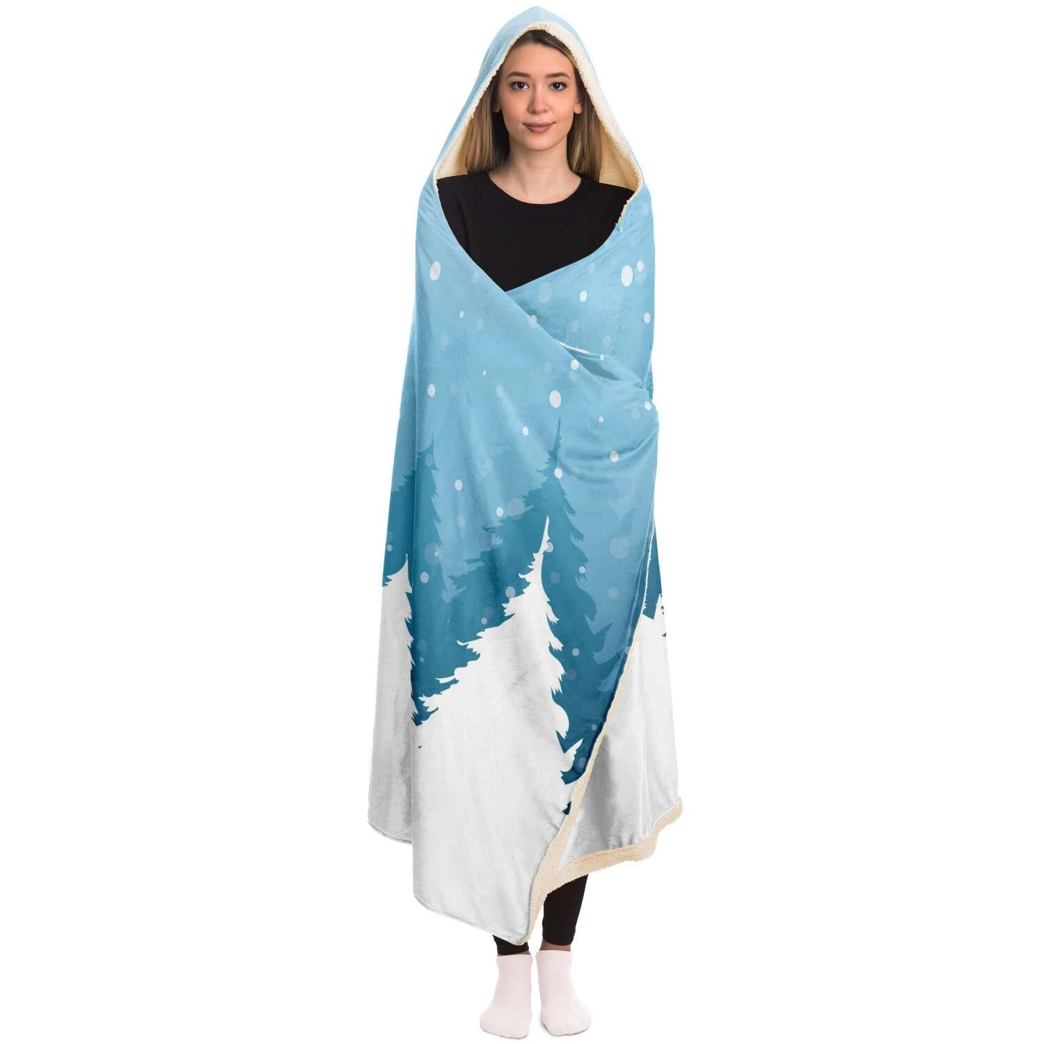 Christmas Trees Blanket Hoodie - Winter Gift For Christmas, Cozy Blanket For Friends And Family, Christmas Movie Watching Blanket Soft 4 Christmas Trees Blanket Hoodie - Winter Gift For Christmas, Cozy Blanket For Friends And Family, Christmas Movie Watching Blanket Soft - Image 4