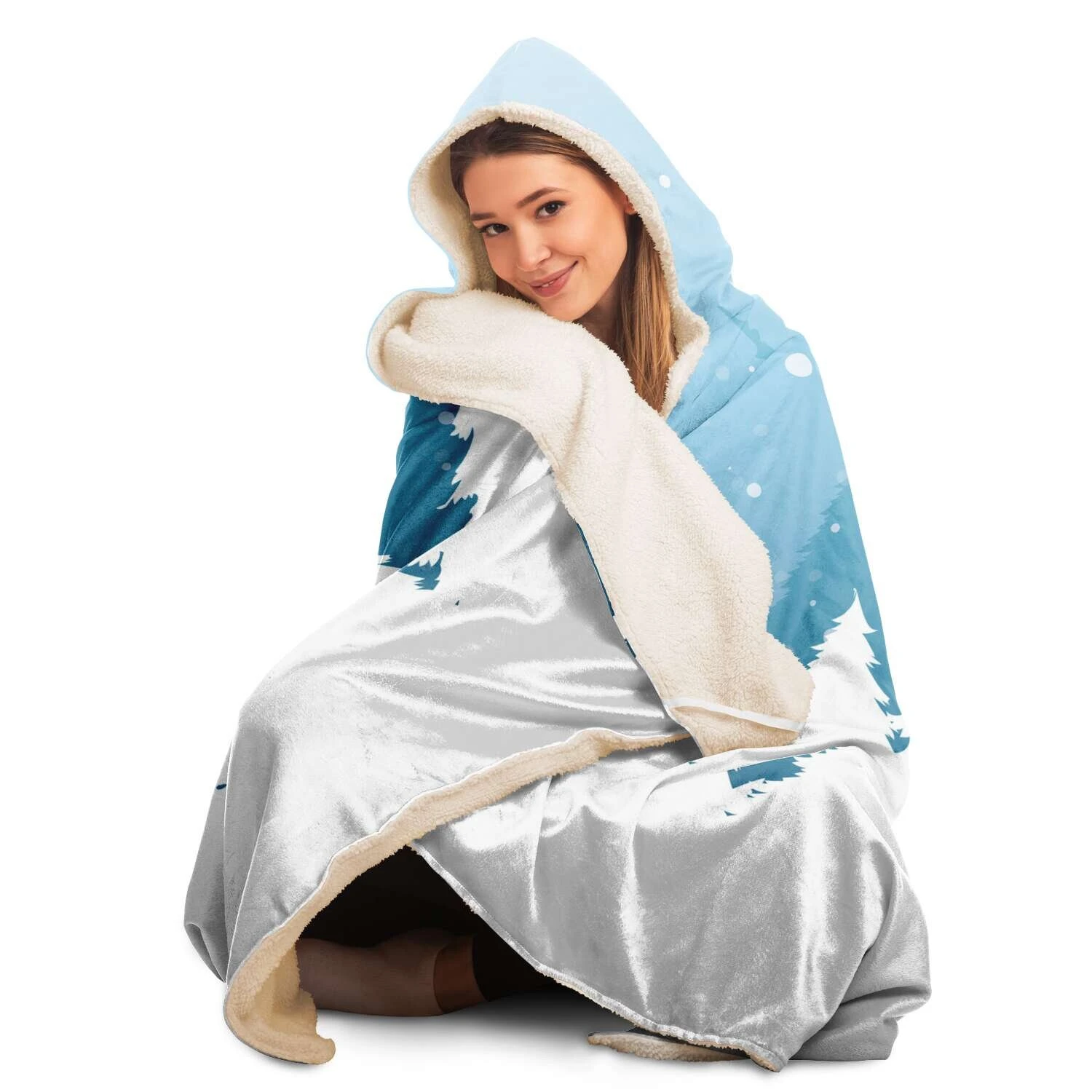 Christmas Trees Blanket Hoodie - Winter Gift For Christmas, Cozy Blanket For Friends And Family, Christmas Movie Watching Blanket Soft 7 Christmas Trees Blanket Hoodie - Winter Gift For Christmas, Cozy Blanket For Friends And Family, Christmas Movie Watching Blanket Soft - Image 7