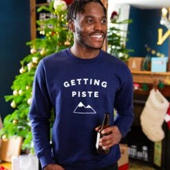 Funny Skiing Sweatshirt Jumper 'Getting Piste' Unisex Design -Fashion Clothing Store il fullxfull.3454427817 c4ya