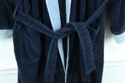 FLAWS Vintage 90s Polo Ralph Lauren Bathrobe Terrycloth Cotton Blue Embroidered -Fashion Clothing Store il fullxfull.3467129514 38eh