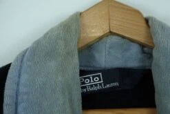 FLAWS Vintage 90s Polo Ralph Lauren Bathrobe Terrycloth Cotton Blue Embroidered -Fashion Clothing Store il fullxfull.3467129558 2zz4