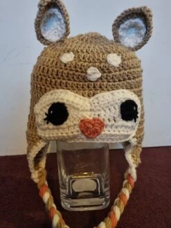 Little Deer Crochet Hat , Handmade Woodland Animal Theme Beanie , Perfect Gift At Any Age -Fashion Clothing Store il fullxfull.3479482226 4wtg