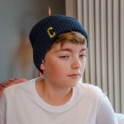 Personalised Embroidered Initial 'College' Children's Beanie Hat -Fashion Clothing Store il fullxfull.3492977275 i7dp