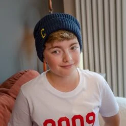 Personalised Embroidered Initial 'College' Children's Beanie Hat -Fashion Clothing Store il fullxfull.3492977605 308w