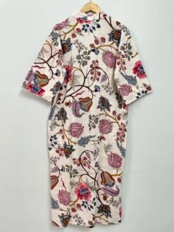 Cotton White Fruit Printed Kimono Robes, Soft & Comfortable Bath Robes, Nightdress, Bath Kimono,Wrap Dress,free Size Kimono,house Coat Robe -Fashion Clothing Store il fullxfull.3502381654 csoo