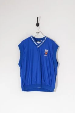 Vintage REEBOK Sleeveless V-Neck Pullover Sports Jacket Royal Blue Large