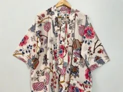 Cotton White Fruit Printed Kimono Robes, Soft & Comfortable Bath Robes, Nightdress, Bath Kimono,Wrap Dress,free Size Kimono,house Coat Robe -Fashion Clothing Store il fullxfull.3550018917 m037