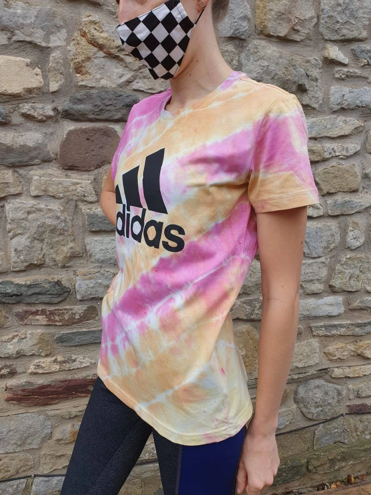 Tiedye Graphic Logo Sports Tshirt Tiedye Orange And Pink Unisex Size Small 3 Tiedye Graphic Logo Sports Tshirt Tiedye Orange And Pink Unisex Size Small - Image 3