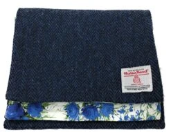 Harris Tweed Baker Boy Hat And Matching Lined Scarf Set In Navy & Black Herringbone -Fashion Clothing Store il fullxfull.3579752563 j3y5