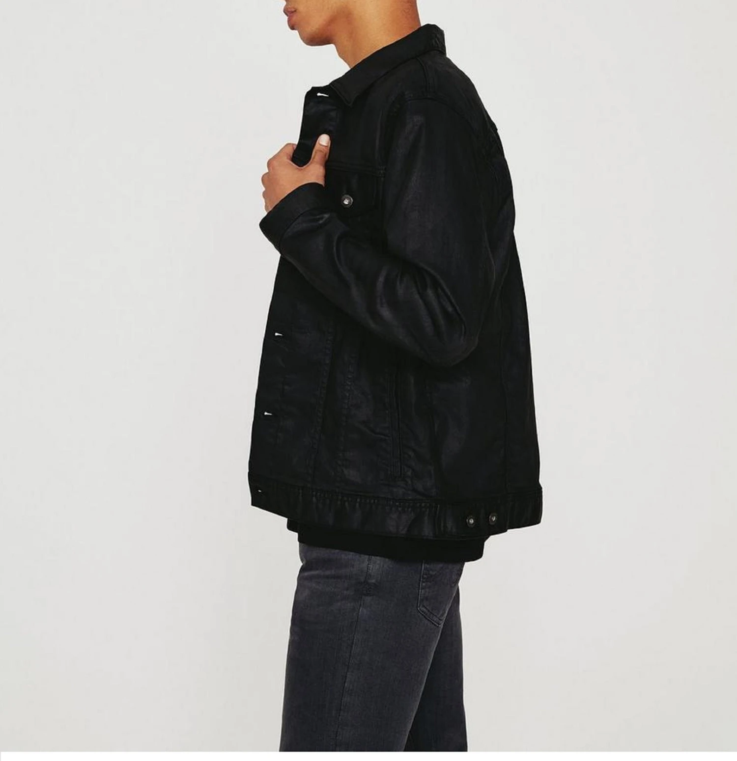 Men's Leather Trucker JacketDenim Jacketstyle Soft Sheep Leather High Quality Leather Biker Jacket Rider Jacket Light Weight Jacket 3 Men's Leather Trucker JacketDenim Jacketstyle Soft Sheep Leather High Quality Leather Biker Jacket Rider Jacket Light Weight Jacket - Image 3